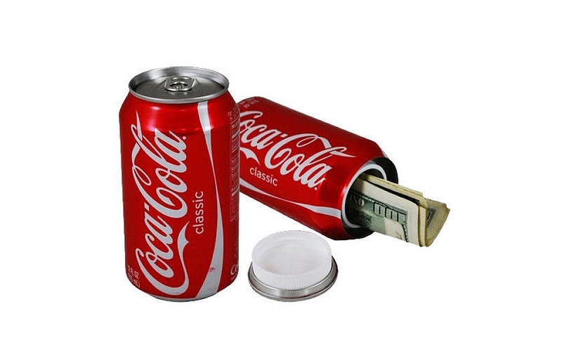 Coke stash can diversion safe with added weight