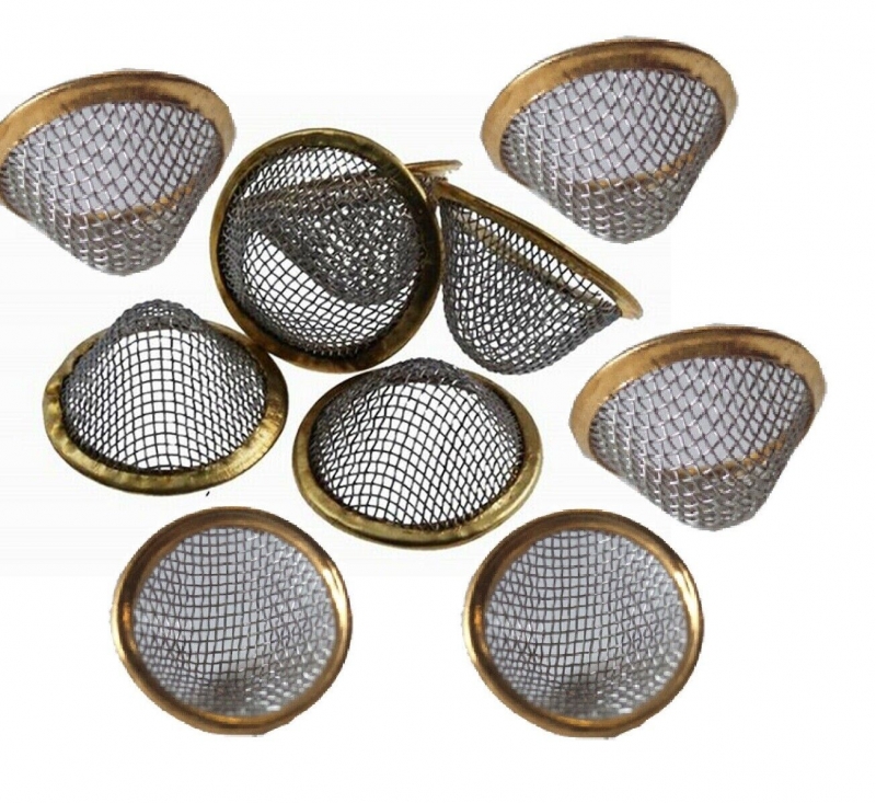 10 x Cone bowl 15mm stainless steel pipe screen gauzes 
