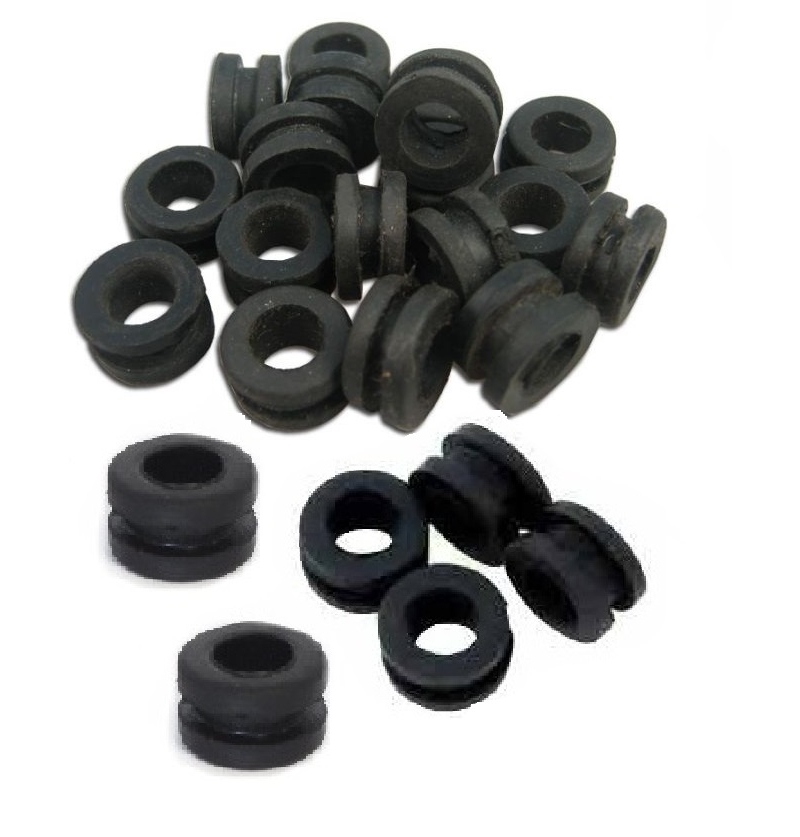 10 x bong grommets, black rubber