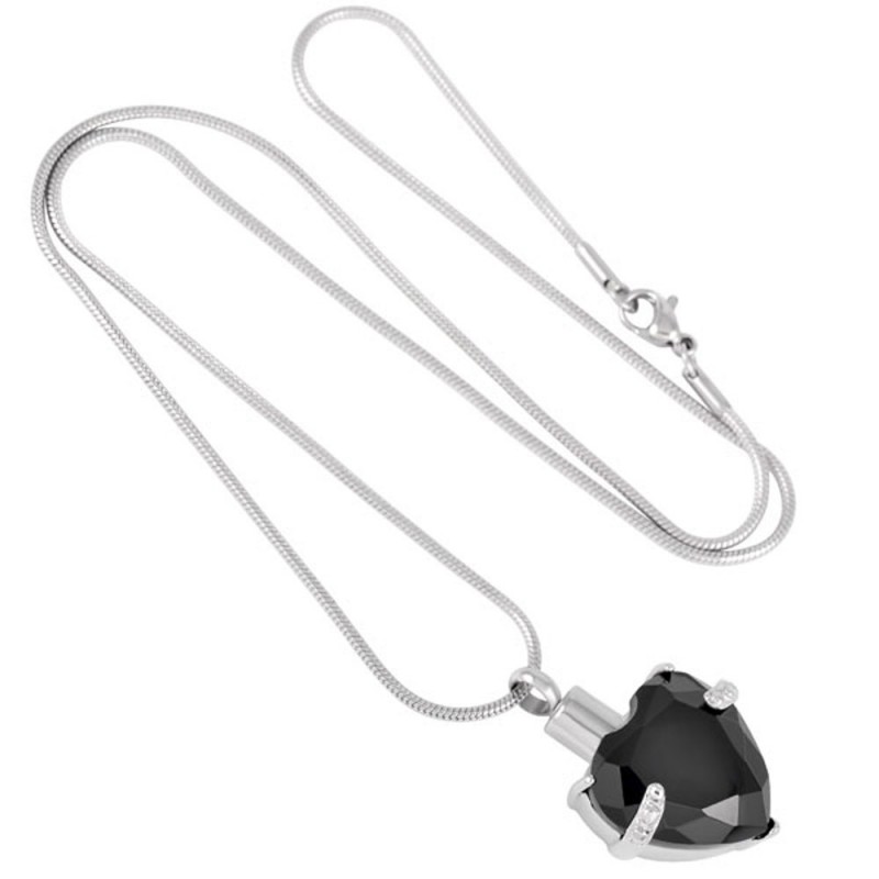 Ashes Jewellery stainless steel Black Heart n