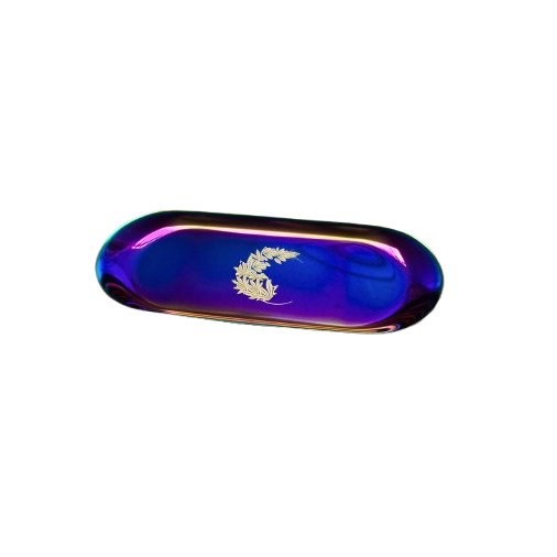 rolling tray, petrol / rainbow style. metal, heavy duty. small