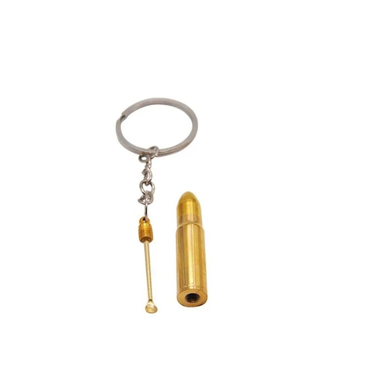 bullet with secret spoon, keyring