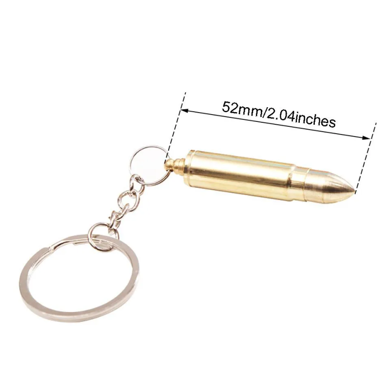 Bullet with secret spoon, keyring