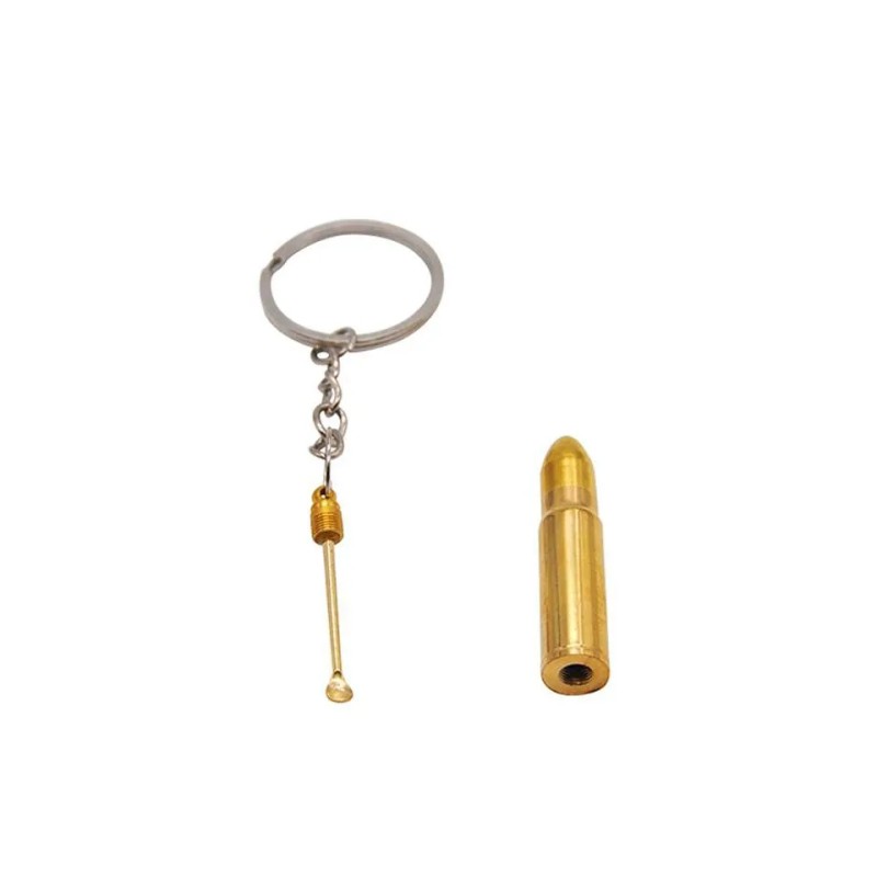 Bullet with secret spoon, keyring