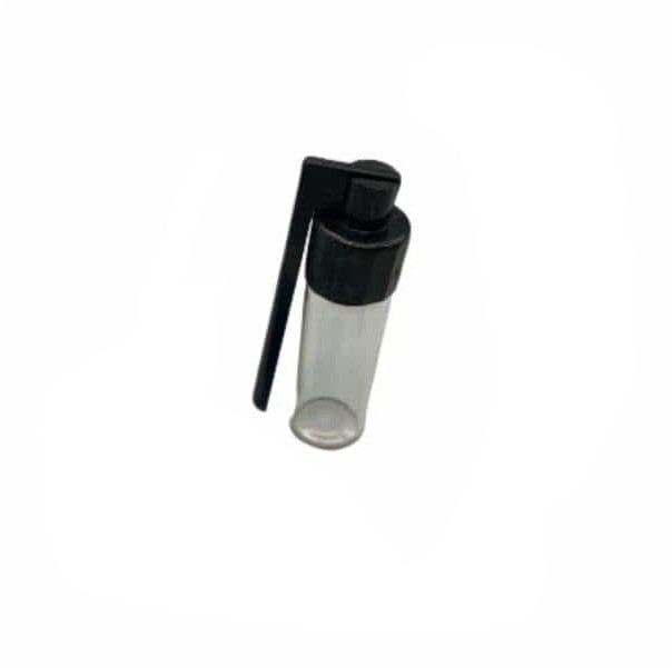 Large clear glass bottle with side spoon Blac
