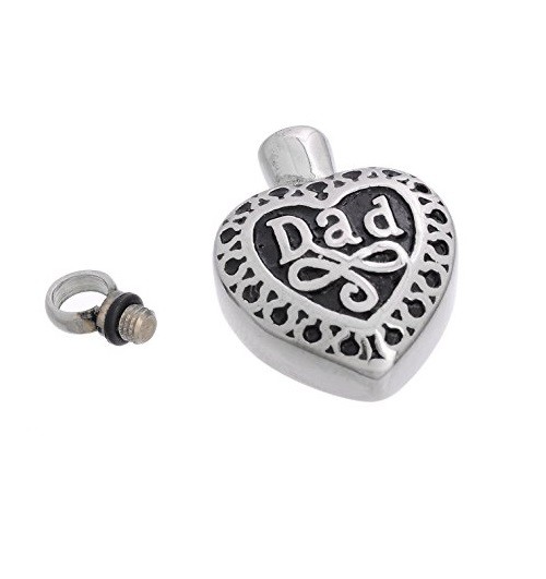 Ashes Jewellery stainless steel Dad Heart nec