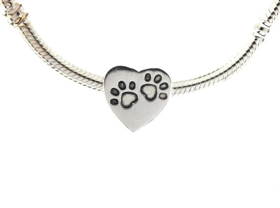 Ashes Jewellery stainless steel Paw print Hea