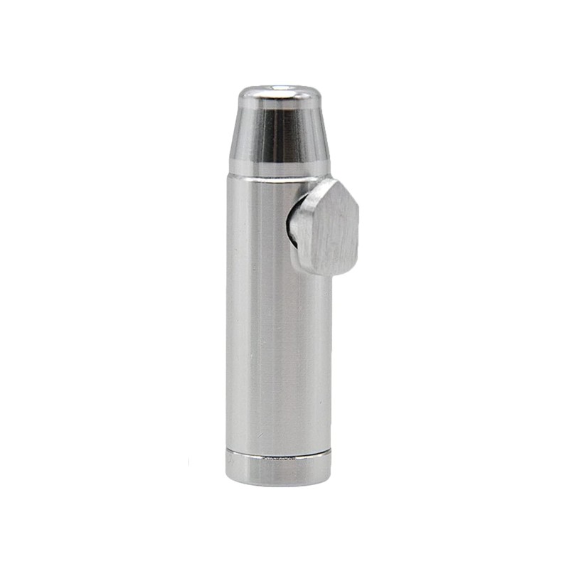 Silver Basic metal bullet rocket snorter  