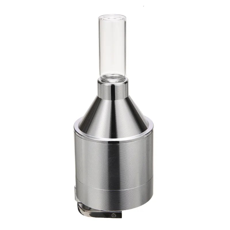 Powder grinder mill with glass bottle vial