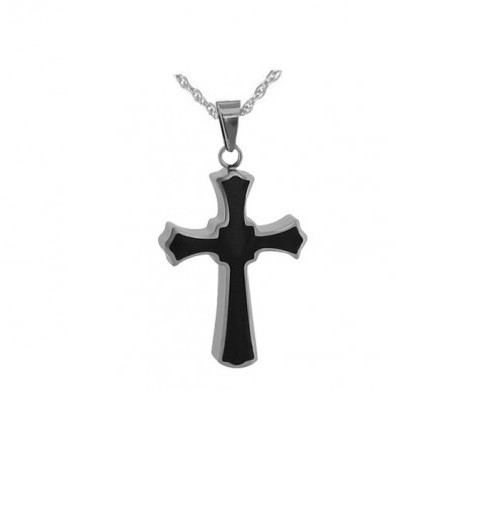 Ashes Jewellery stainless steel Black Cross n