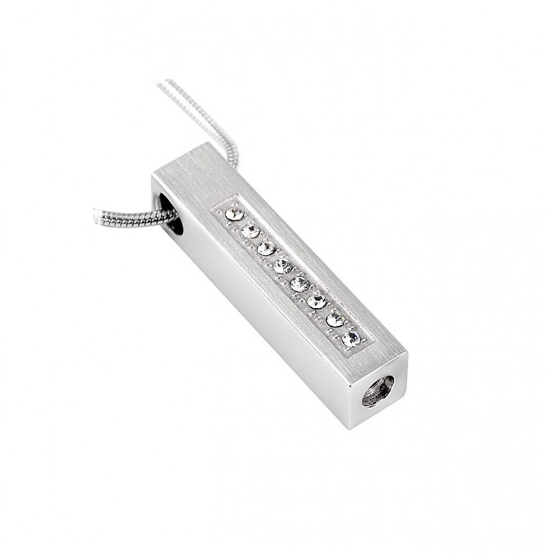 Ashes Jewellery stainless steel Cuboid with 8