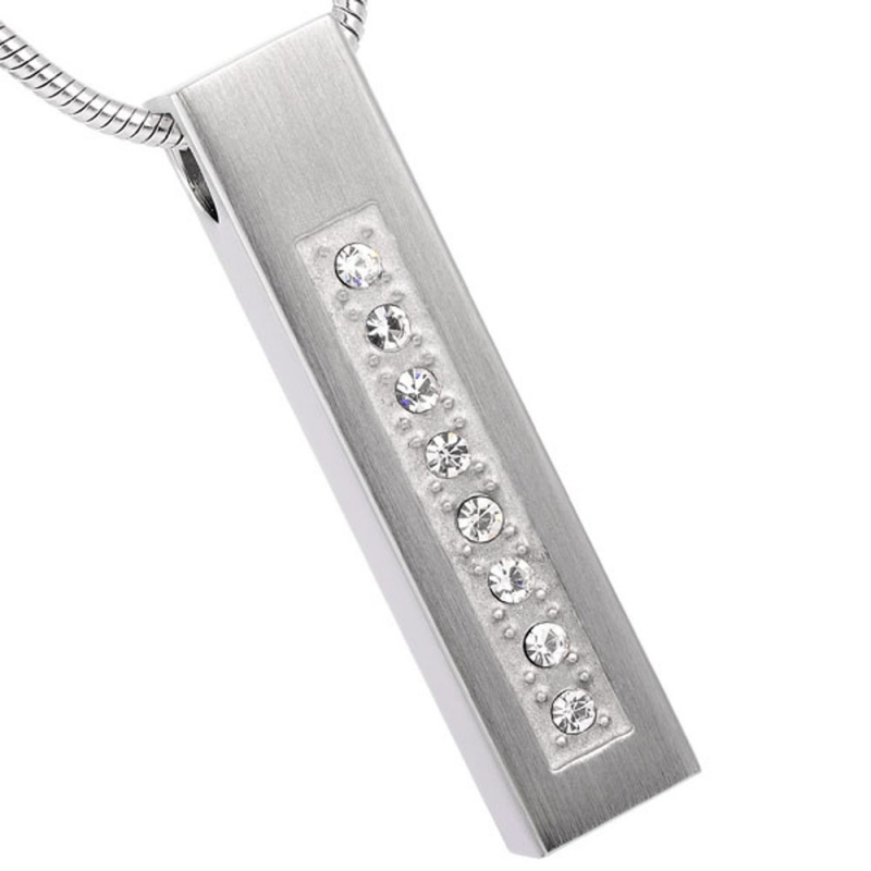 ashes jewellery stainless steel cuboid with 8