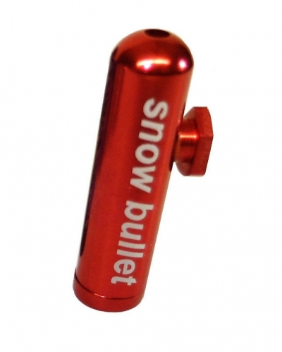 snow bullet metal rocket snuff snorter dispenser red
