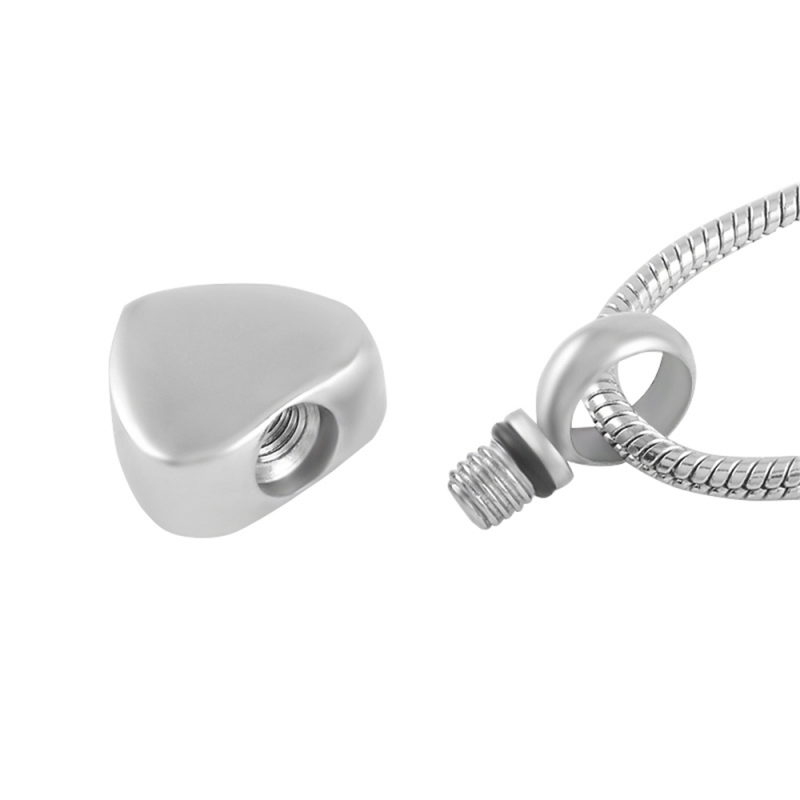 ashes jewellery stainless steel  polished heart necklace memorial urn