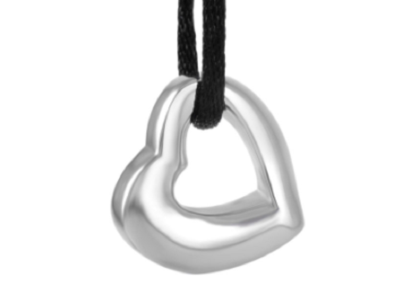 ashes jewellery stainless steel floating heart necklace memorial urn