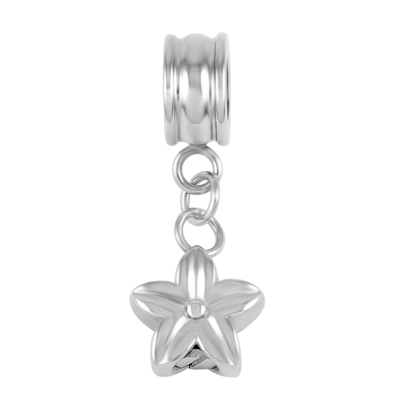 ashes jewellery stainless steel flower star charm memorial urn