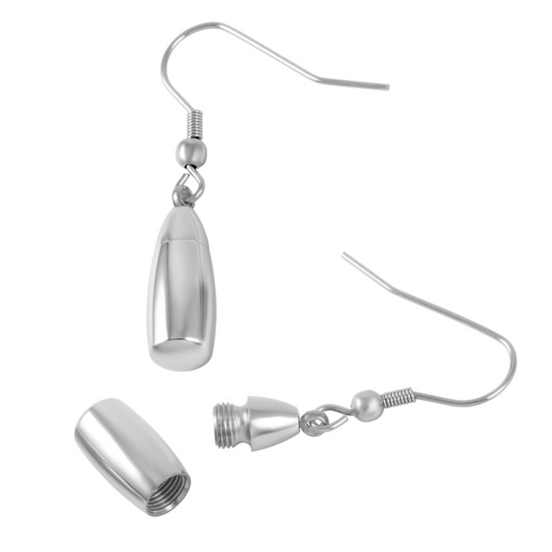 ashes jewellery stainless steel tear water drop earrings memorial urn