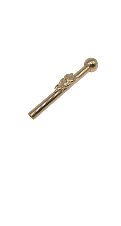 luxury sniffer with owl, gold coloured