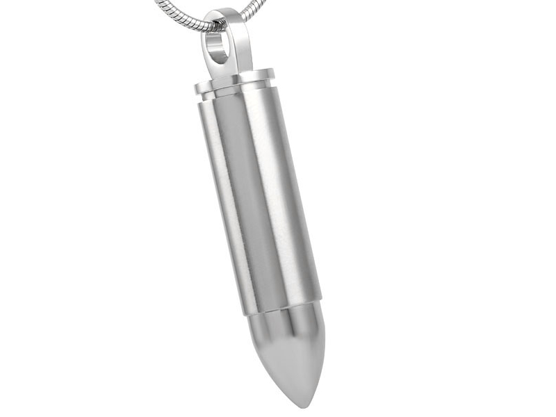 ashes jewellery stainless steel bullet necklace memorial urn